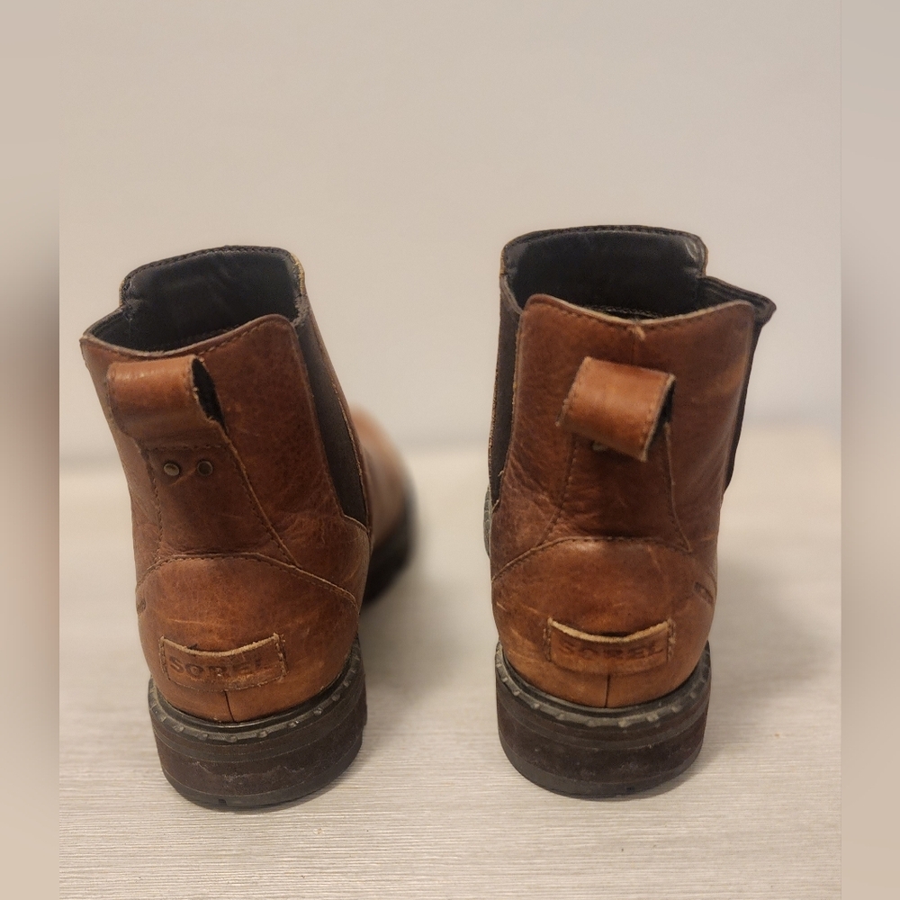 Sorel Women's Tan Leather Ankle Boots - Picture 3 of 4